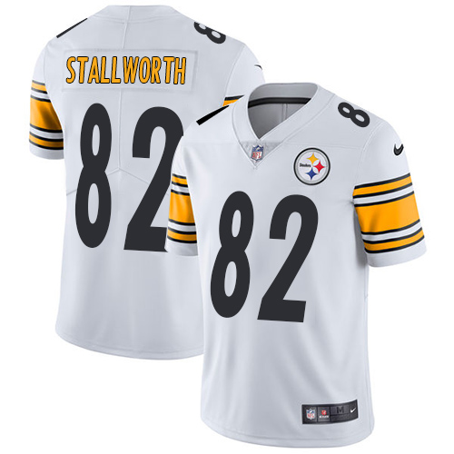 Men's Nike Pittsburgh Steelers #82 John Stallworth White Vapor Untouchable Limited Player NFL Jersey