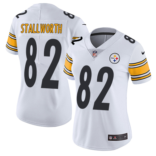 Women's Nike Pittsburgh Steelers #82 John Stallworth White Vapor Untouchable Elite Player NFL Jersey