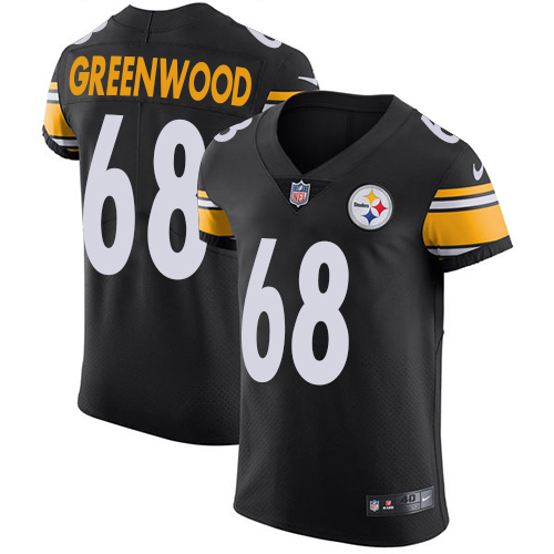 Men's Nike Pittsburgh Steelers #68 L.C. Greenwood Black Team Color Vapor Untouchable Elite Player NFL Jersey