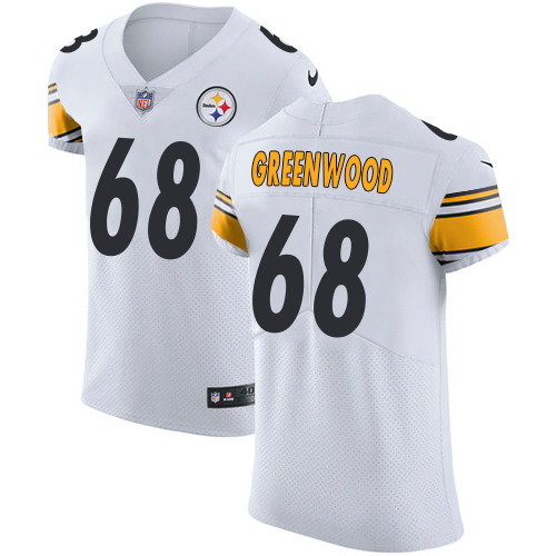 Men's Nike Pittsburgh Steelers #68 L.C. Greenwood White Vapor Untouchable Elite Player NFL Jersey