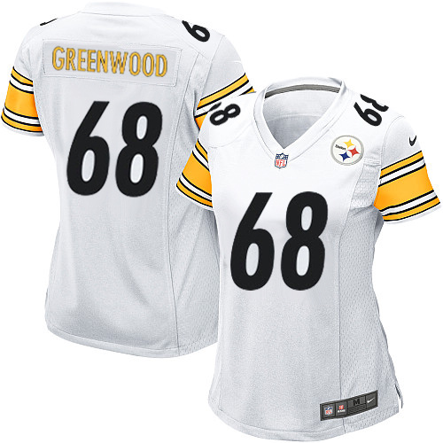 Women's Nike Pittsburgh Steelers #68 L.C. Greenwood Game White NFL Jersey