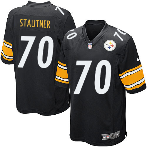Men's Nike Pittsburgh Steelers #70 Ernie Stautner Game Black Team Color NFL Jersey