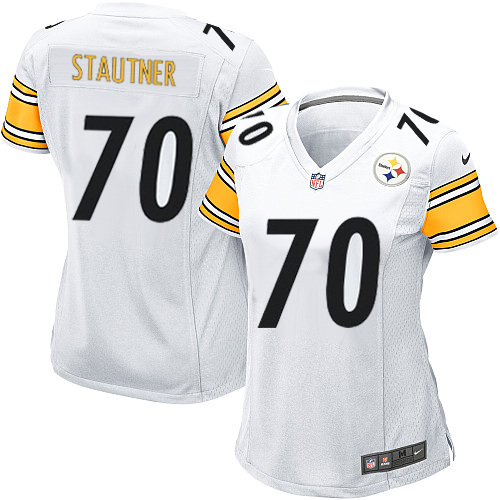 Women's Nike Pittsburgh Steelers #70 Ernie Stautner Game White NFL Jersey