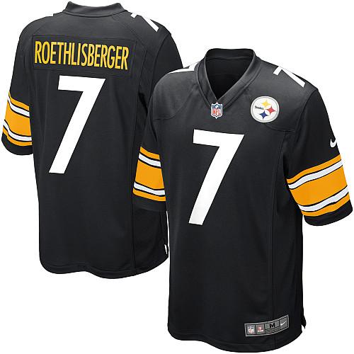 Men's Nike Pittsburgh Steelers #7 Ben Roethlisberger Game Black Team Color NFL Jersey