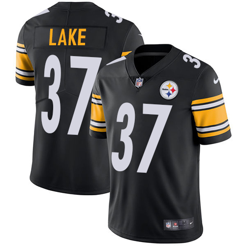 Men's Nike Pittsburgh Steelers #37 Carnell Lake Black Team Color Vapor Untouchable Limited Player NFL Jersey