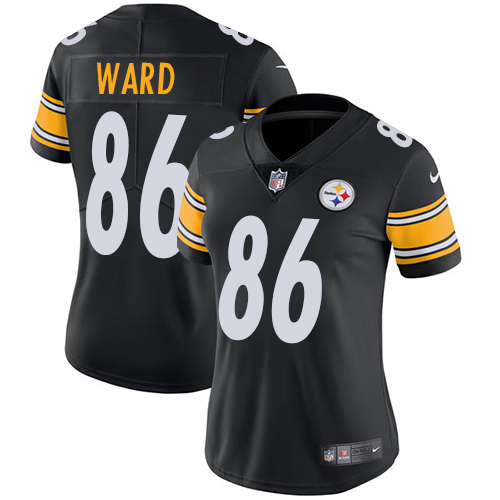 Women's Nike Pittsburgh Steelers #86 Hines Ward Black Team Color Vapor Untouchable Limited Player NFL Jersey
