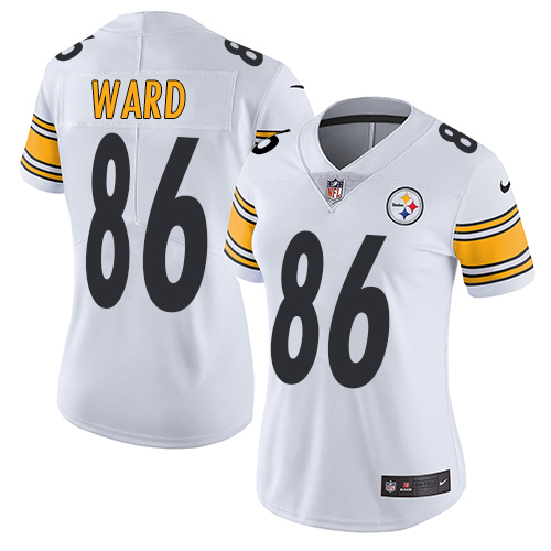 Women's Nike Pittsburgh Steelers #86 Hines Ward White Vapor Untouchable Limited Player NFL Jersey