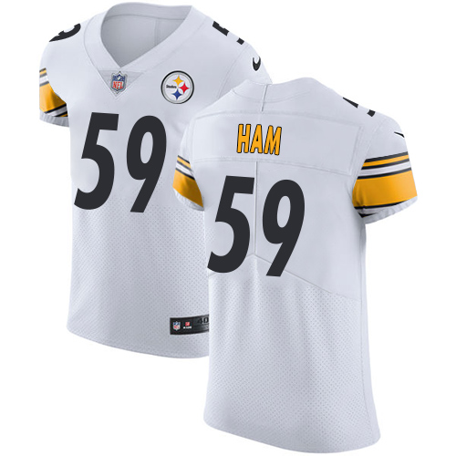 Men's Nike Pittsburgh Steelers #59 Jack Ham White Vapor Untouchable Elite Player NFL Jersey