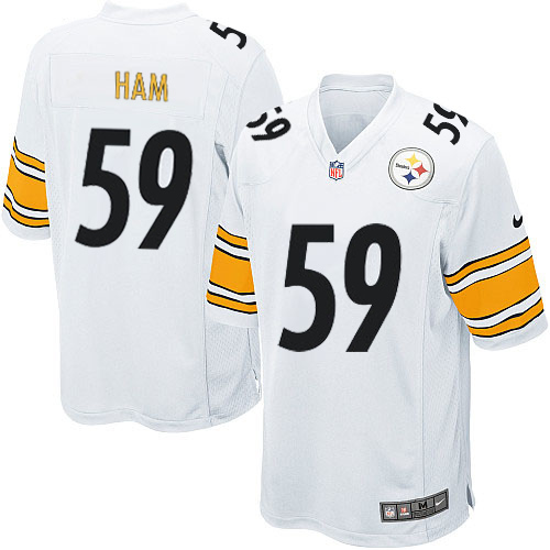 Men's Nike Pittsburgh Steelers #59 Jack Ham Game White NFL Jersey