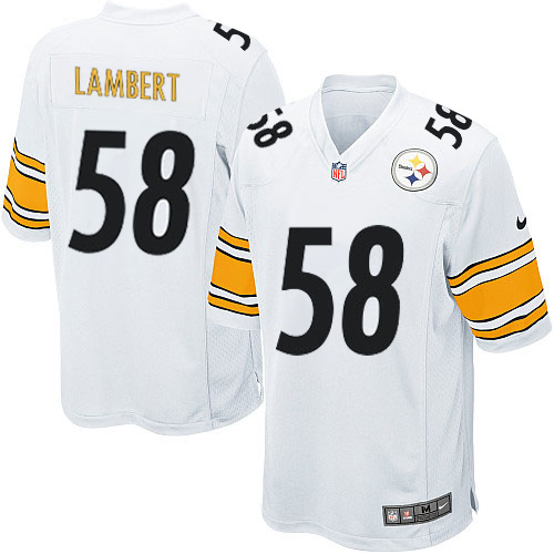 Men's Nike Pittsburgh Steelers #58 Jack Lambert Game White NFL Jersey