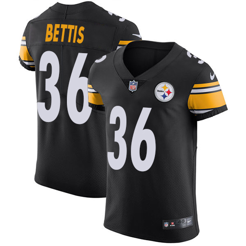 Men's Nike Pittsburgh Steelers #36 Jerome Bettis Black Team Color Vapor Untouchable Elite Player NFL Jersey