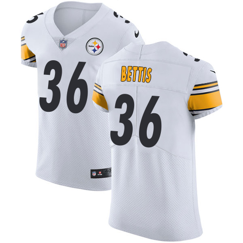Men's Nike Pittsburgh Steelers #36 Jerome Bettis White Vapor Untouchable Elite Player NFL Jersey