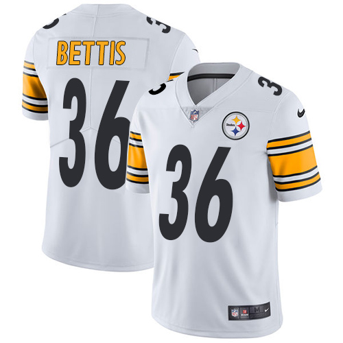 Men's Nike Pittsburgh Steelers #36 Jerome Bettis White Vapor Untouchable Limited Player NFL Jersey