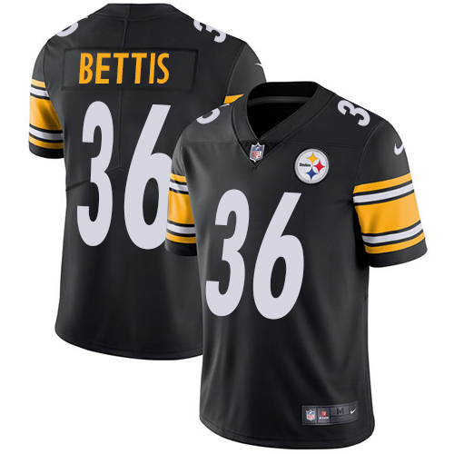 Youth Nike Pittsburgh Steelers #36 Jerome Bettis Black Team Color Vapor Untouchable Limited Player NFL Jersey