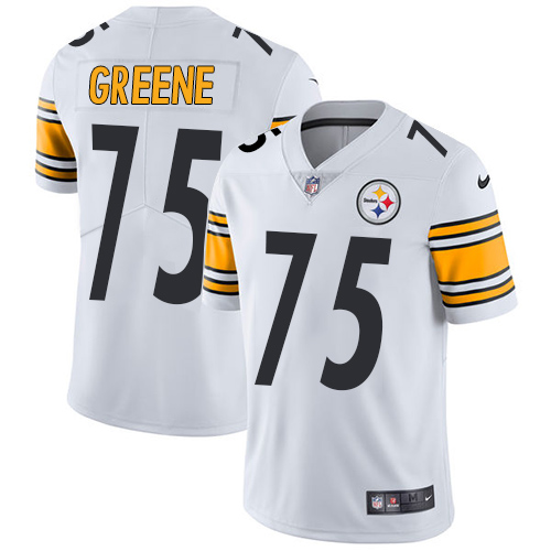 Men's Nike Pittsburgh Steelers #75 Joe Greene White Vapor Untouchable Limited Player NFL Jersey