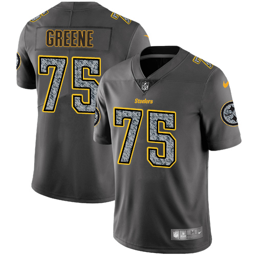 Men's Nike Pittsburgh Steelers #75 Joe Greene Gray Static Vapor Untouchable Limited NFL Jersey