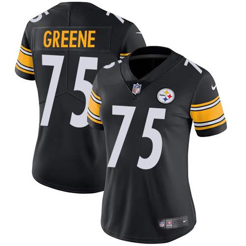 Women's Nike Pittsburgh Steelers #75 Joe Greene Black Team Color Vapor Untouchable Limited Player NFL Jersey