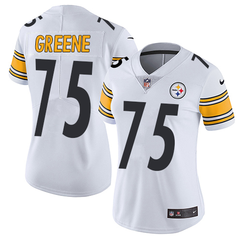 Women's Nike Pittsburgh Steelers #75 Joe Greene White Vapor Untouchable Limited Player NFL Jersey