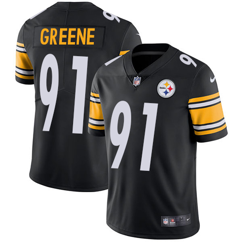 Youth Nike Pittsburgh Steelers #91 Kevin Greene Black Team Color Vapor Untouchable Limited Player NFL Jersey