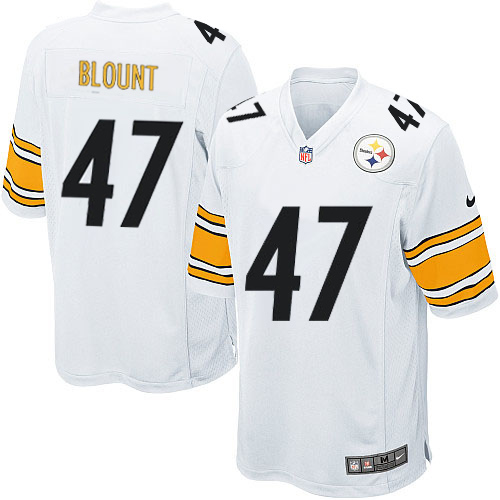 Men's Nike Pittsburgh Steelers #47 Mel Blount Game White NFL Jersey