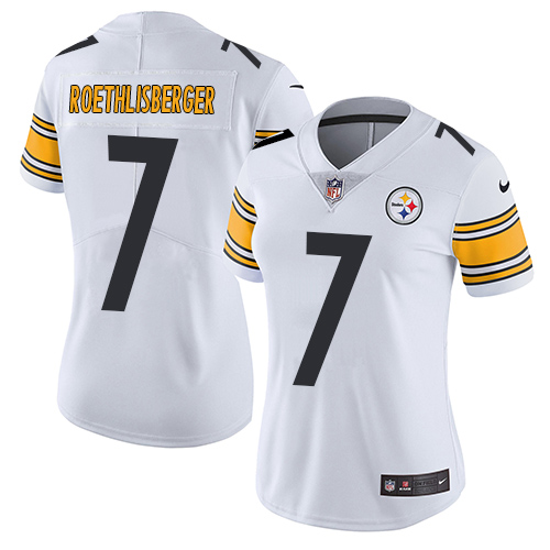 Women's Nike Pittsburgh Steelers #7 Ben Roethlisberger White Vapor Untouchable Limited Player NFL Jersey