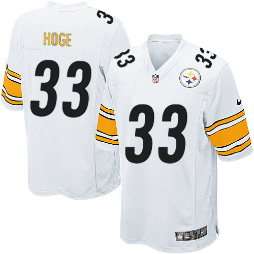 Men's Nike Pittsburgh Steelers #33 Merril Hoge Game White NFL Jersey