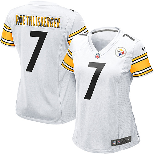 Women's Nike Pittsburgh Steelers #7 Ben Roethlisberger Game White NFL Jersey