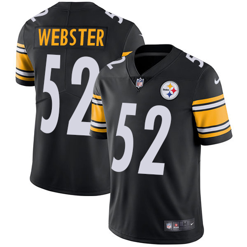 Men's Nike Pittsburgh Steelers #52 Mike Webster Black Team Color Vapor Untouchable Limited Player NFL Jersey