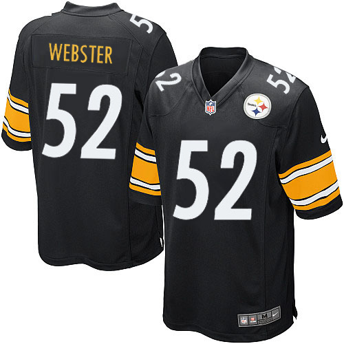 Men's Nike Pittsburgh Steelers #52 Mike Webster Game Black Team Color NFL Jersey