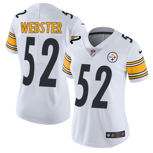 Women's Nike Pittsburgh Steelers #52 Mike Webster White Vapor Untouchable Elite Player NFL Jersey