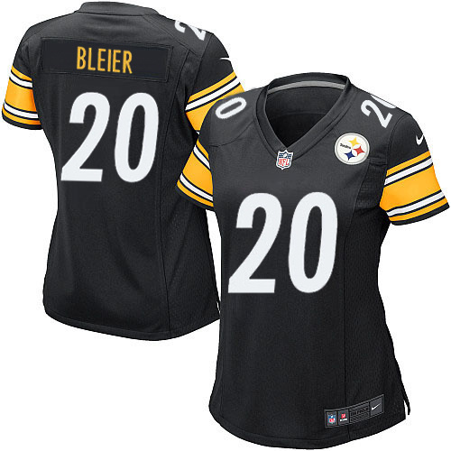 Women's Nike Pittsburgh Steelers #20 Rocky Bleier Game Black Team Color NFL Jersey