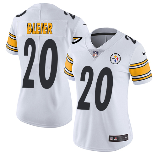 Women's Nike Pittsburgh Steelers #20 Rocky Bleier White Vapor Untouchable Limited Player NFL Jersey