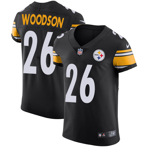 Men's Nike Pittsburgh Steelers #26 Rod Woodson Black Team Color Vapor Untouchable Elite Player NFL Jersey