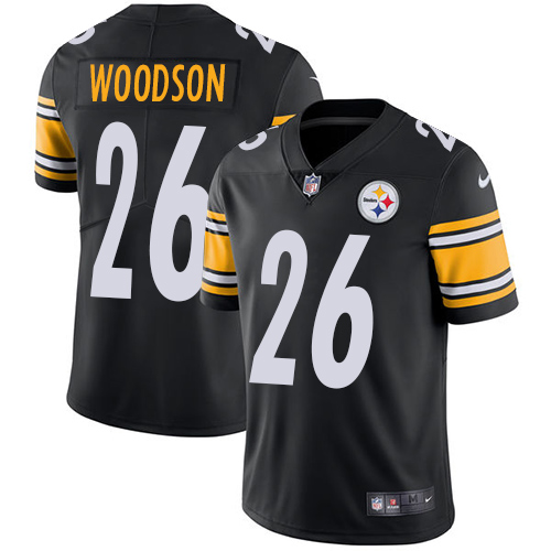 Men's Nike Pittsburgh Steelers #26 Rod Woodson Black Team Color Vapor Untouchable Limited Player NFL Jersey