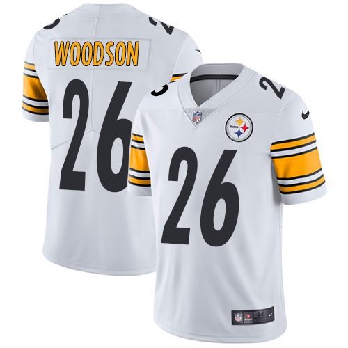 Men's Nike Pittsburgh Steelers #26 Rod Woodson White Vapor Untouchable Limited Player NFL Jersey