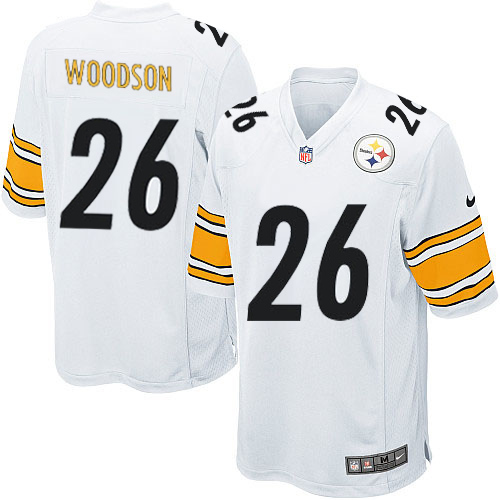 Men's Nike Pittsburgh Steelers #26 Rod Woodson Game White NFL Jersey