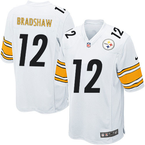Men's Nike Pittsburgh Steelers #12 Terry Bradshaw Game White NFL Jersey