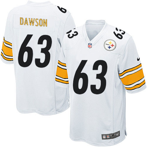 Men's Nike Pittsburgh Steelers #63 Dermontti Dawson Game White NFL Jersey