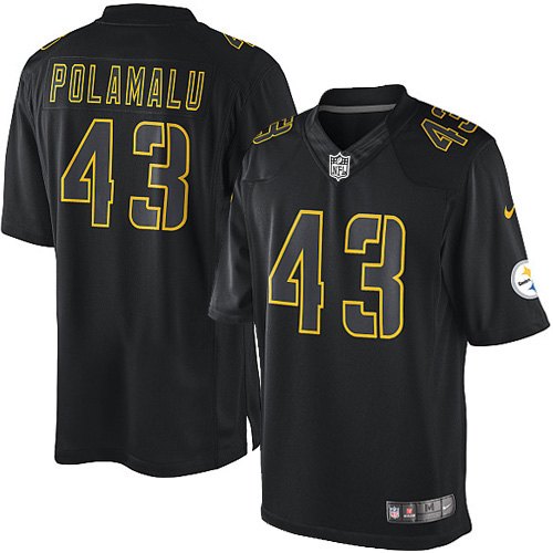Youth Nike Pittsburgh Steelers #43 Troy Polamalu Limited Black Impact NFL Jersey