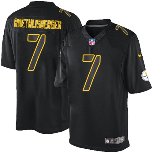 Youth Nike Pittsburgh Steelers #7 Ben Roethlisberger Limited Black Impact NFL Jersey