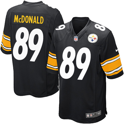Men's Nike Pittsburgh Steelers #89 Vance McDonald Game Black Team Color NFL Jersey