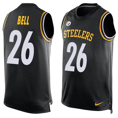 Men's Nike Pittsburgh Steelers #26 Le'Veon Bell Limited Black Player Name & Number Tank Top NFL Jersey