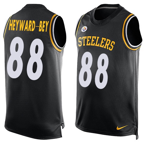 Men's Nike Pittsburgh Steelers #88 Darrius Heyward-Bey Limited Black Player Name & Number Tank Top NFL Jersey