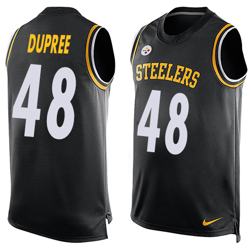 Men's Nike Pittsburgh Steelers #48 Bud Dupree Limited Black Player Name & Number Tank Top NFL Jersey
