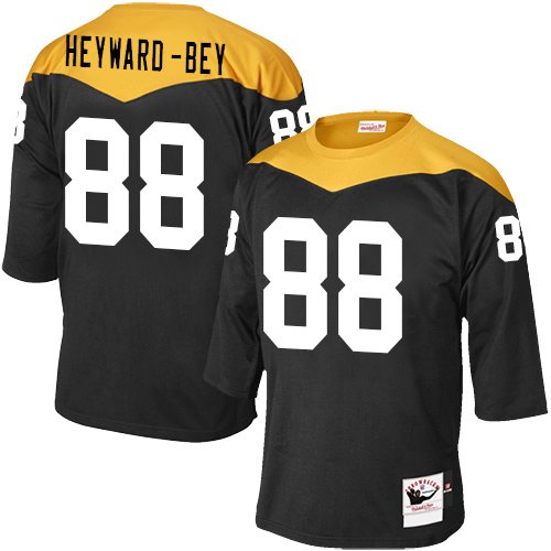 Men's Mitchell and Ness Pittsburgh Steelers #88 Darrius Heyward-Bey Elite Black 1967 Home Throwback NFL Jersey
