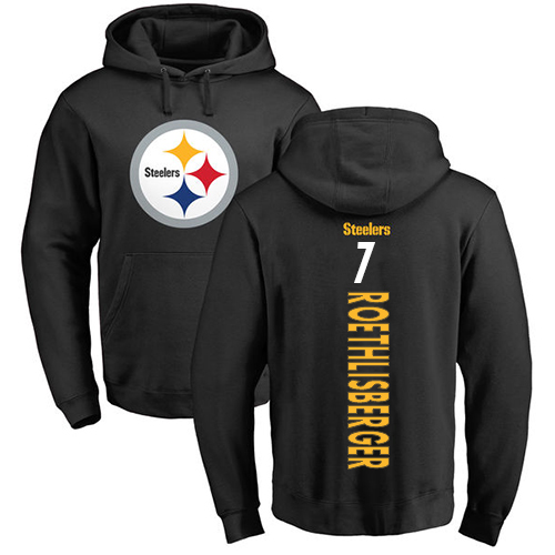 NFL Nike Pittsburgh Steelers #7 Ben Roethlisberger Black Backer Pullover Hoodie