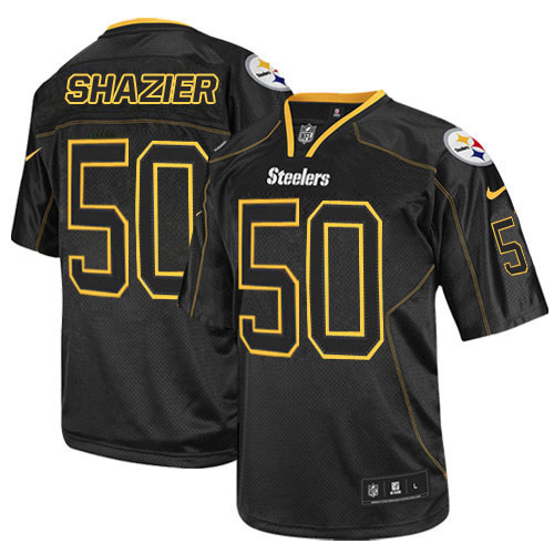 Men's Nike Pittsburgh Steelers #50 Ryan Shazier Elite Lights Out Black NFL Jersey
