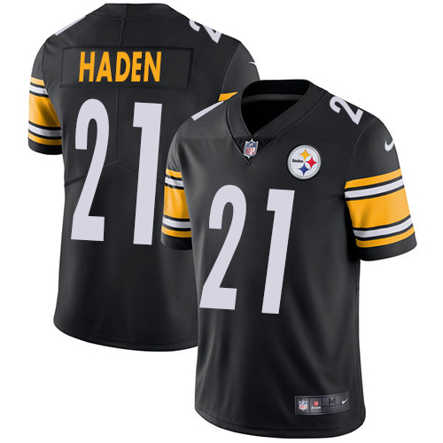 Men's Nike Pittsburgh Steelers #21 Joe Haden Black Team Color Vapor Untouchable Limited Player NFL Jersey