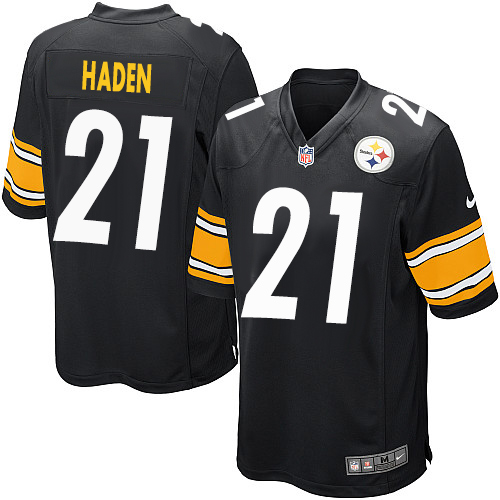 Men's Nike Pittsburgh Steelers #21 Joe Haden Game Black Team Color NFL Jersey