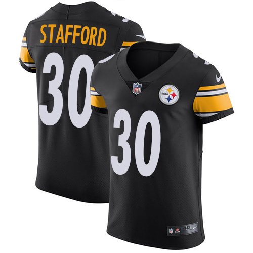 Men's Nike Pittsburgh Steelers #30 Daimion Stafford Black Team Color Vapor Untouchable Elite Player NFL Jersey